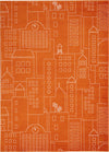Dws02 Miles DS202 Orange Area Rug by Nourison 5'2'' X 7'