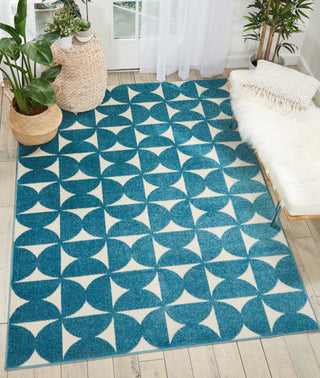 Nourison Dws03 Harper DS301 Blue Area Rug Room Image Feature