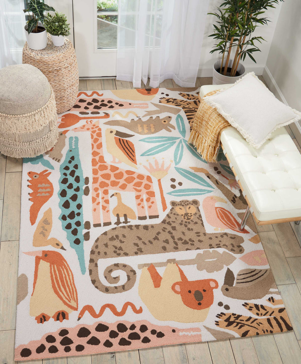 Nourison Dws04 Bailey DS400 Coral Area Rug Room Image Feature