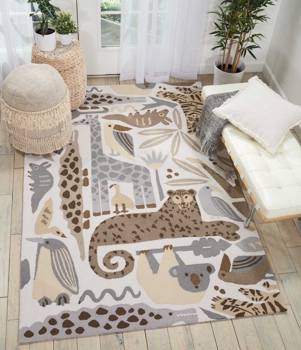 Nourison Dws04 Bailey DS400 Grey Area Rug Room Image Feature