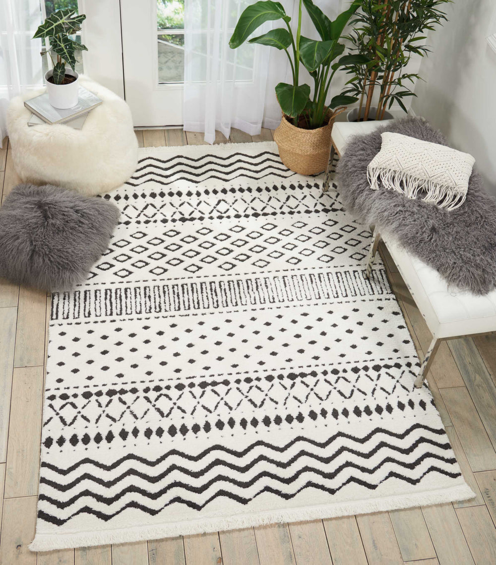 Nourison Dws05 Kamala DS501 White Area Rug Room Image Feature