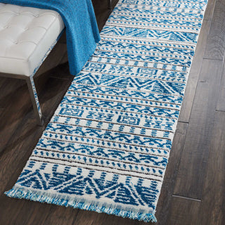 Dws05 Kamala DS503 Ivory Blue Area Rug by Nourison Room Image