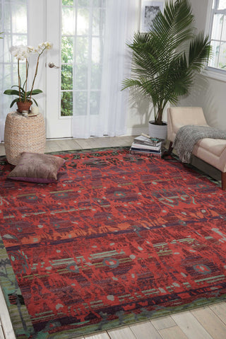 Nourison Dune DUN02 Pomegranate Area Rug Room Image Feature