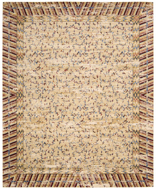 Nourison Dynasty DYN01 Lotus Ochre Area Rug by Barclay Butera main image