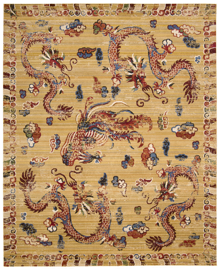 Nourison Dynasty DYN02 Empire Ochre Area Rug by Barclay Butera main image