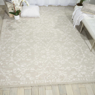 Nourison Elan ELN02 Light Grey Area Rug Room Image Feature