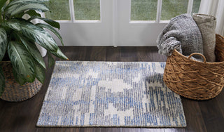 Nourison Ellora ELL01 Blue Area Rug Room Image Feature