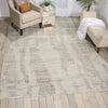 Nourison Ellora ELL01 Ivory/Grey Area Rug Room Image Feature