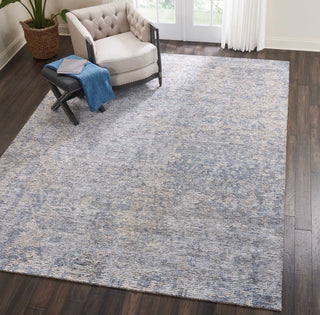 Nourison Ellora ELL04 Graphite Area Rug Room Image Feature