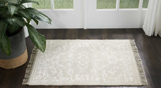 Nourison Elan ELN02 Light Grey Area Rug Room Image Feature