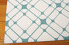 Nourison Enhance EN005 Ivory Turquoise Area Rug Corner Image