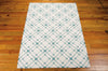 Nourison Enhance EN005 Ivory Turquoise Area Rug Main Image Feature