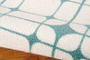 Nourison Enhance EN005 Ivory Turquoise Area Rug Detail Image