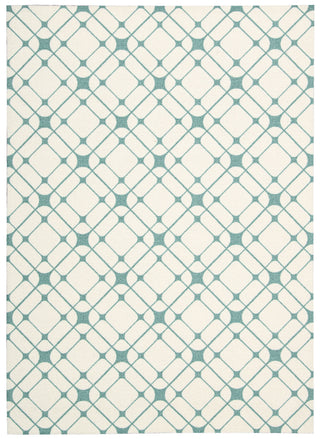 Nourison Enhance EN005 Ivory Turquoise Area Rug main image