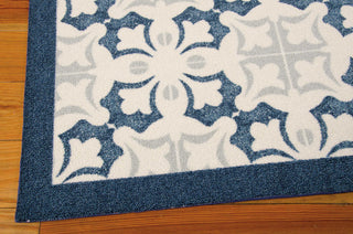 Nourison Enhance EN200 Blue Area Rug Corner Image