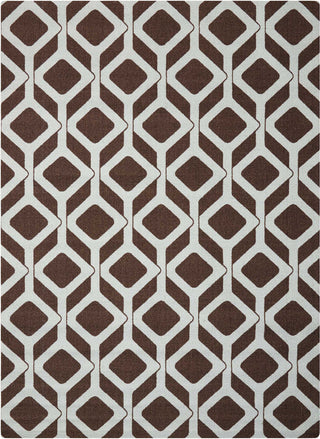 Nourison Enhance EN003 Chocolate Blue Area Rug 