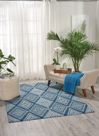 Nourison Enhance EN198 Blue Area Rug 5' X 7' Feature