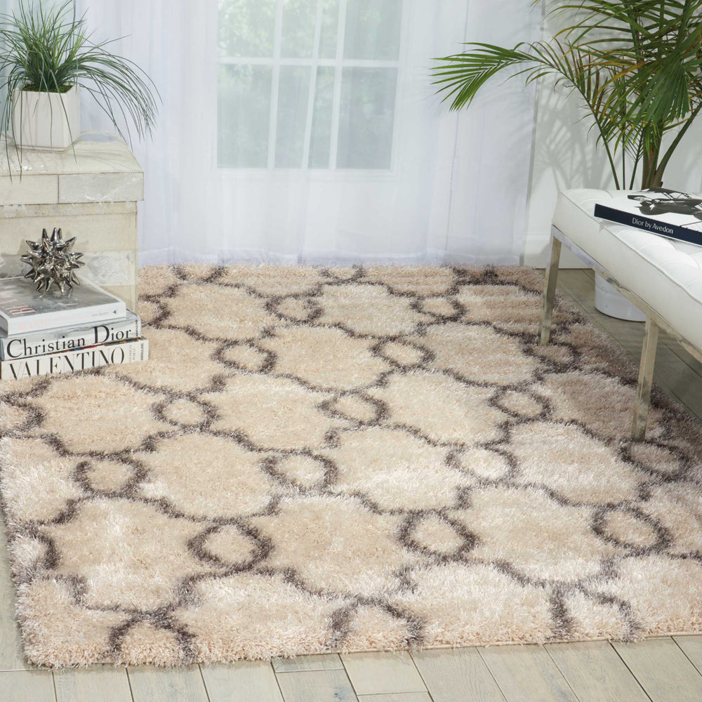 Nourison Escape ESCP2 White Shades Area Rug Room Image Feature