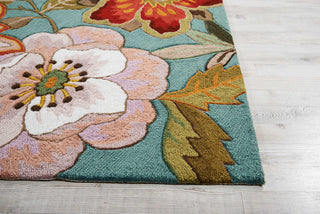 Nourison Fantasy FA18 Aqua Area Rug Corner 