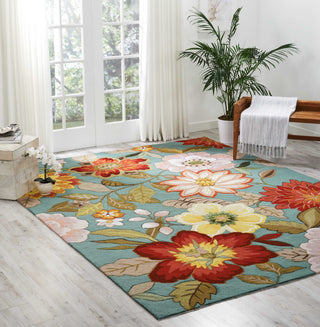 Nourison Fantasy FA18 Aqua Area Rug Room Scene 4