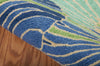 Nourison Fantasy FA24 Ivory Aqua Area Rug Detail Image
