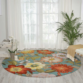 Nourison Fantasy FA18 Aqua Area Rug 8' Round