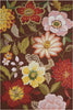 Nourison Fantasy FA18 Chocolate Area Rug 5' X 7'6''