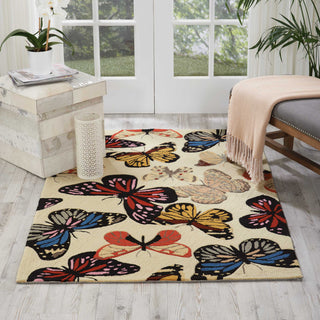 Nourison Fantasy FA20 Beige Area Rug 4' X 6'