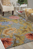 Nourison Fantasy FA22 Slate Area Rug Room Image Feature