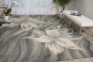 Nourison Fantasy FA28 Grey Area Rug Room Image Feature