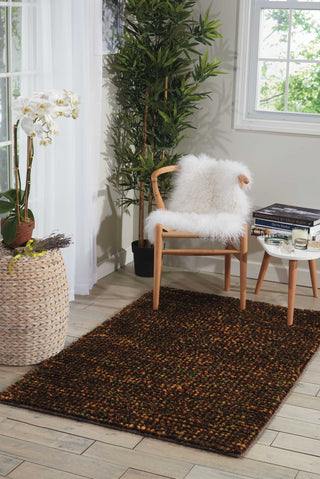 Nourison Fantasia FAN1 Brown Area Rug Room Image Feature