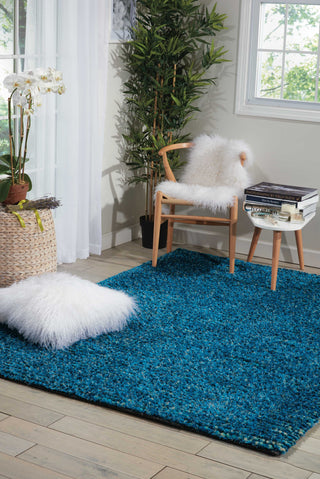 Nourison Fantasia FAN1 Turquoise Area Rug Room Image Feature