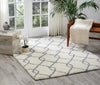 Nourison Galway GLW02 Ivory Blue Area Rug Room Image Feature