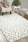 Nourison Galway GLW03 Ivory Blue Area Rug Room Image Feature