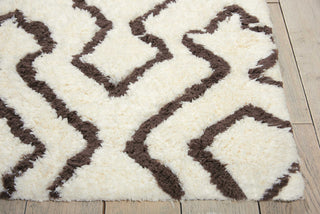 Nourison Galway GLW03 Ivory/Chocolate Area Rug Detail Image