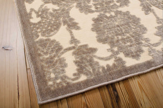 Nourison Graphic Illusions GIL03 Ivory Latte Area Rug Corner Image