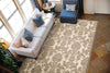 Nourison Graphic Illusions GIL03 Ivory Latte Area Rug Room Image Feature