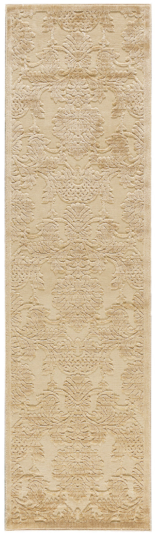 Nourison Graphic Illusions GIL03 Light Gold Area Rug 3' X 8'