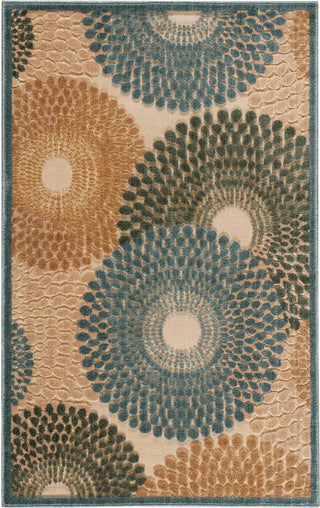 Nourison Graphic Illusions GIL04 Teal Area Rug 