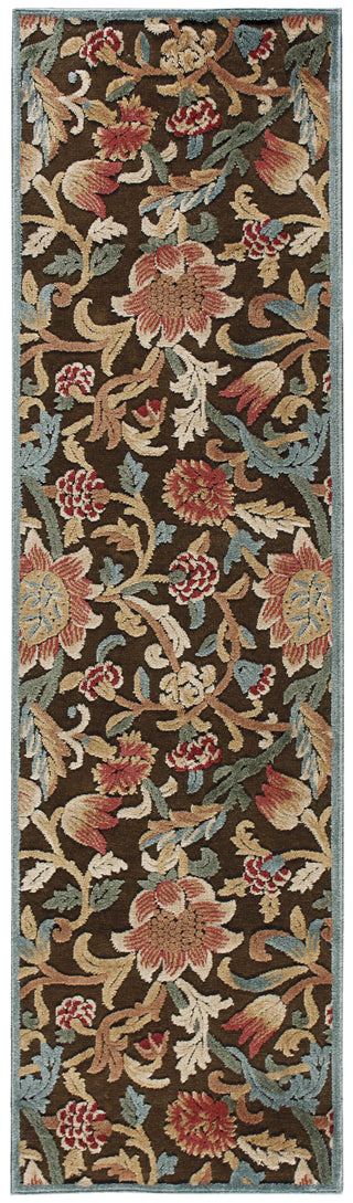 Nourison Graphic Illusions GIL06 Brown Area Rug 3' X 8'