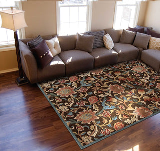 Nourison Graphic Illusions GIL06 Brown Area Rug Room Image Feature