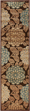Nourison Graphic Illusions GIL13 Brown Area Rug Runner Image