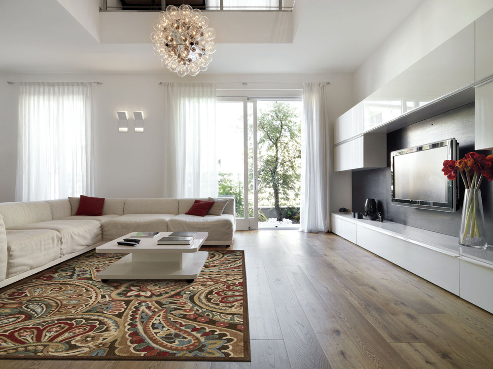 Nourison Graphic Illusions GIL14 Multicolor Area Rug 6' X 8' Living Space Shot Feature