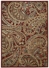 Nourison Graphic Illusions GIL14 Red Area Rug 6' X 8'