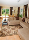 Nourison Graphic Illusions GIL17 Beige Area Rug Room Image Feature