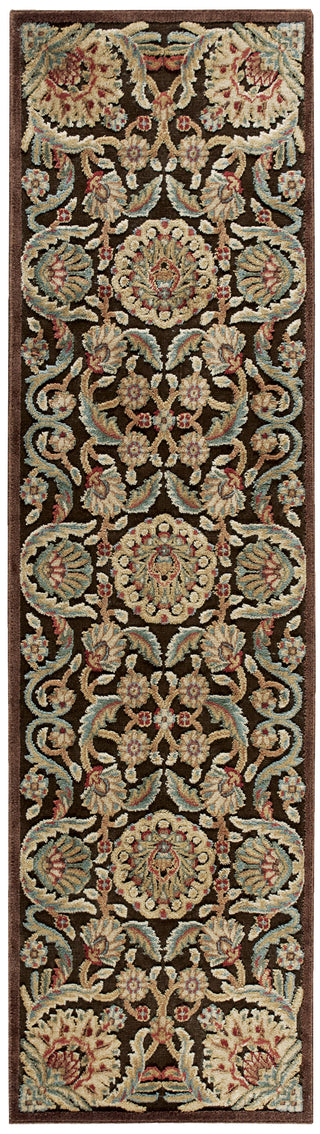 Nourison Graphic Illusions GIL17 Chocolate Area Rug 3' X 8'