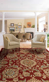 Nourison Graphic Illusions GIL17 Red Area Rug Room Image Feature