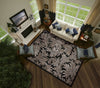 Nourison Graphic Illusions GIL19 Black Area Rug 6' X 8' Living Space Shot Feature