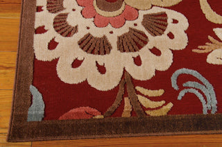 Nourison Graphic Illusions GIL23 Red Area Rug Corner Image