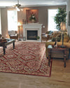 Nourison Graphic Illusions GIL24 Red Area Rug 6' X 8' Living Space Shot Feature